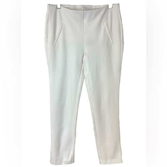 Chico’s Tummy Control White Pull on Faux Pockets Pants Size 00/2 - Picture 1 of 8